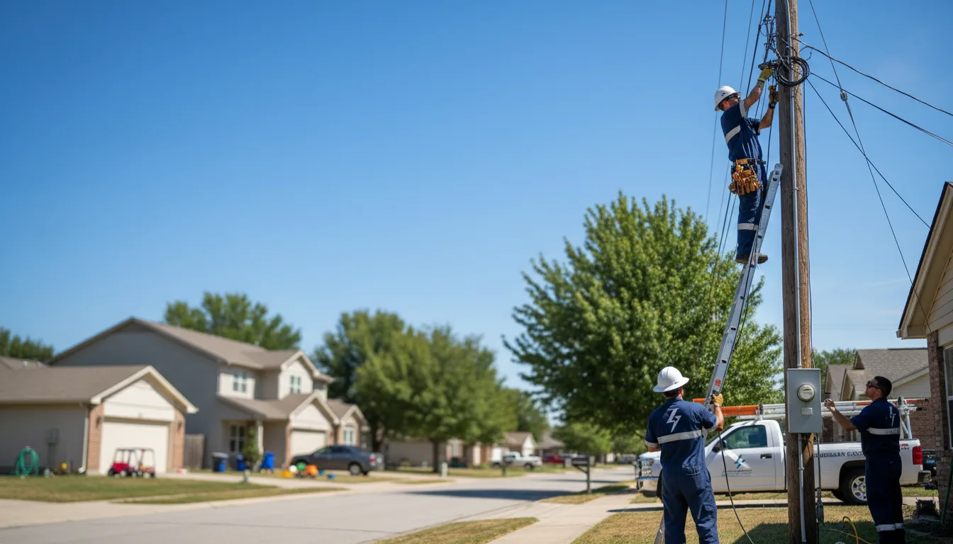 Residential electrician providing installation services in Collyer, KS